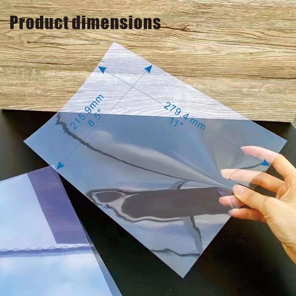 ESKEAR PET Binding Presentation Covers,8-1/2 x 11 Inches, Thickness 8 Mil Plastic Sheets for Reports, Presentations, Books (100 Pack) 5