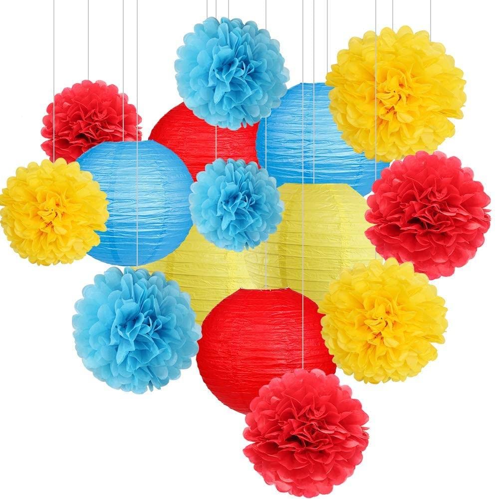 Theme My Party Combo Kit -"Transport Theme " Decoration Kit With Backdrop ,Balloons And Pom Pom /Lanterns" (4ft X 4ft) 5