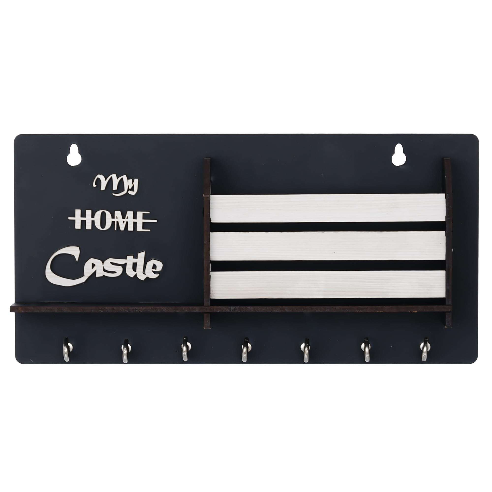 Webelkart Premium Wooden The Home Castle Key Holder for Home and Office Decor (10x 5 inches) - Key Chain Holder for Home/Home Decor Items for Wall 4