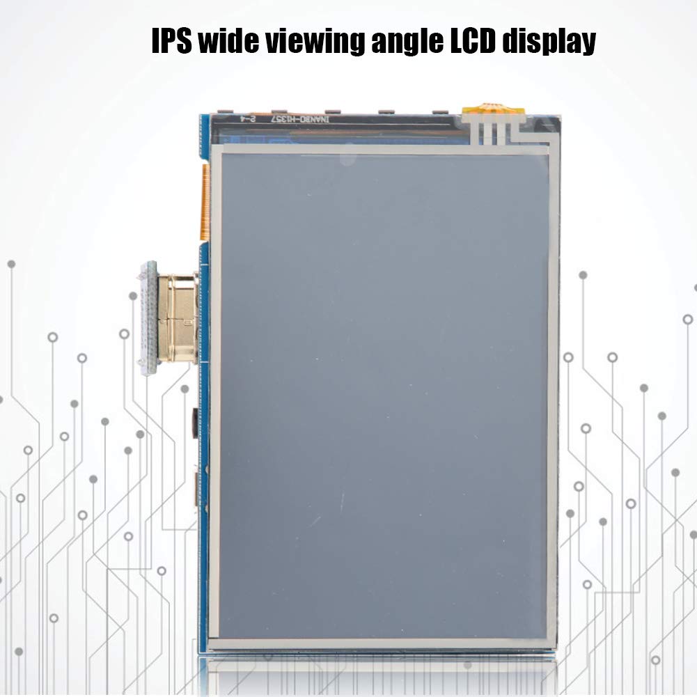 3.5 inch 1080P LCD Touch Screen Display ， IPS Wide Viewing Angle Display ， Black Acrylic Case Touch Screen, for 4B 3
