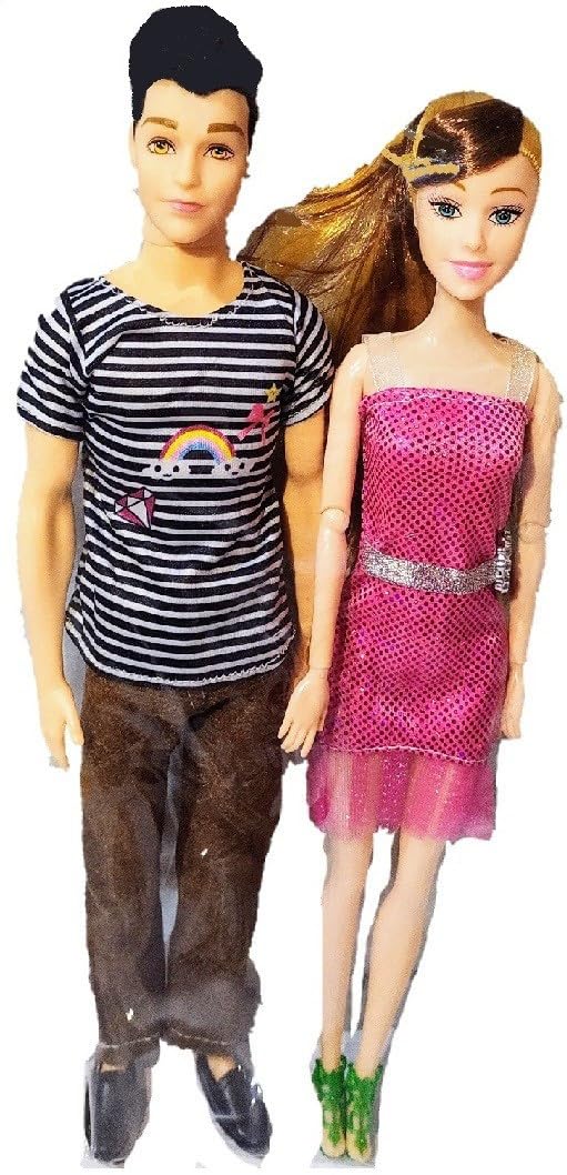 Barodian's Lovely Couple Role Play Set - Movable Joints, Multicolor Plastic Figures (1 Set) 3