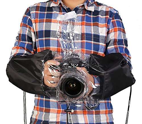 eCostConnection Professional Rain Cover for Medium and Large Sized DSLR Cameras with Flash Compartment + Microfiber Cloth 3