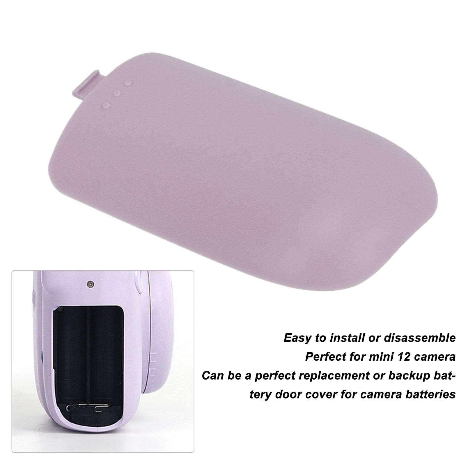 Portable Battery Cover Door, Plastic Battery Door Cover Replacement Battery Lid for Mini 12 Instant Camera Repair (Purple) 3