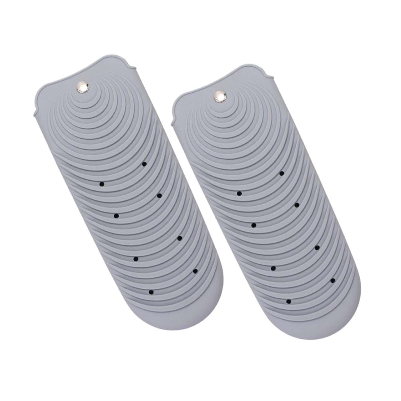 Didiseaon 2pcs Heat Mats for Hair Tools Silicone Curling Iron Holder Heat Mat for Hair Tools Grey Holder 1