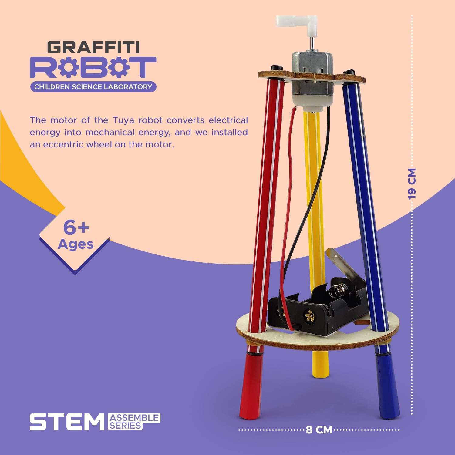 NHR Stem Educational Kit, Wooden Construction Set (STEM Doodle Robot) 3