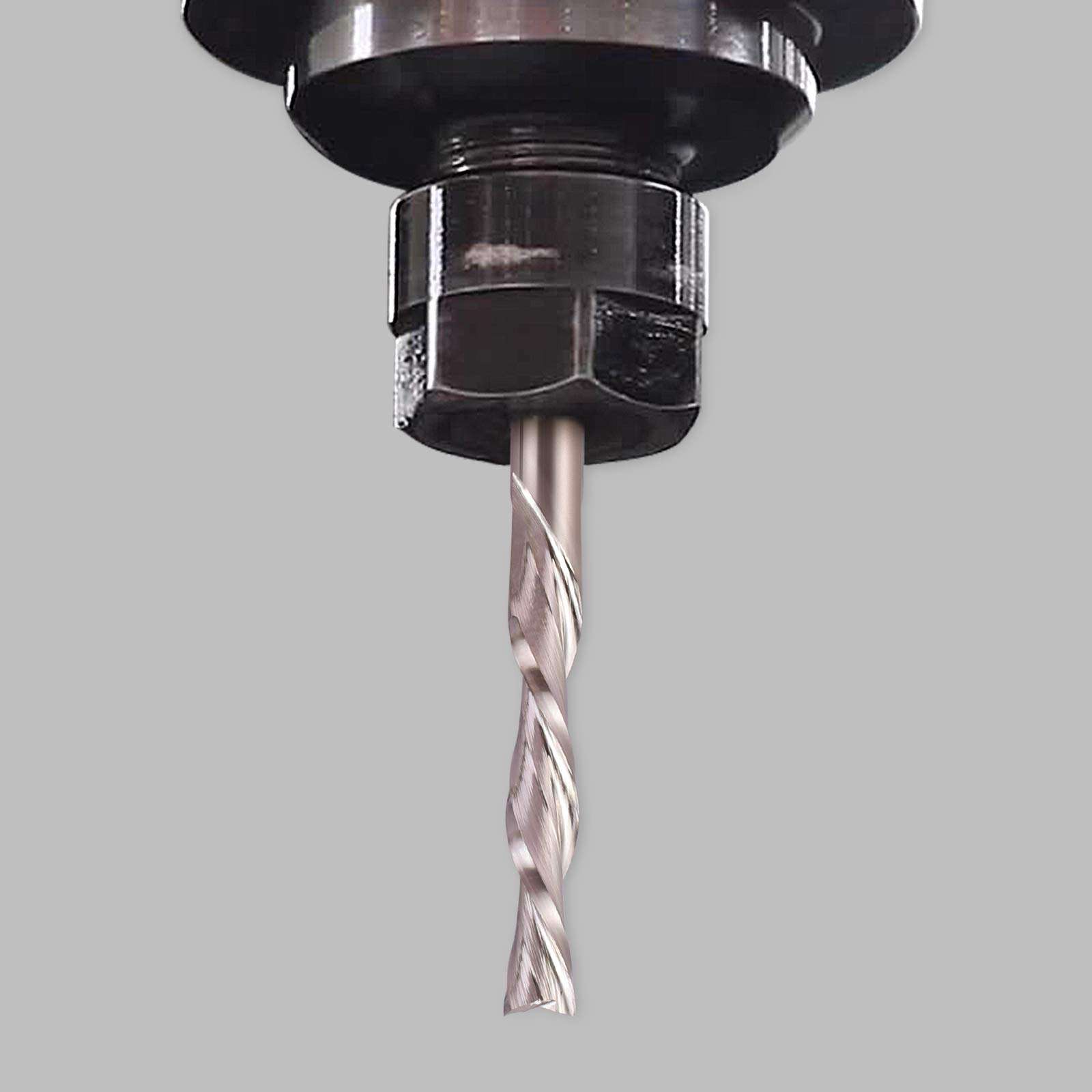 HQMaster Downcut Bit 1/8" Shank Down Cut Spiral CNC Router Bits End Mill Tungsten Carbide Milling Cutter Set 5 Pack (3.175mm) 6