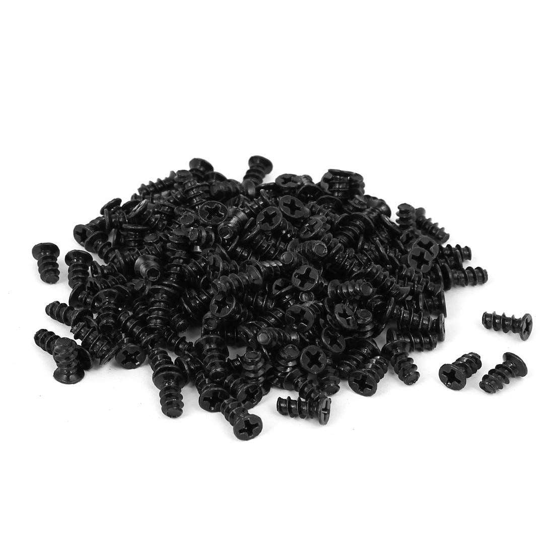 New Lon0167 M4.8 x Featured 10mm Black Zinc reliable efficacy Plated Phillips Computer PC Case Fan Screw 200pcs(id:a2e e2 36 376) 1