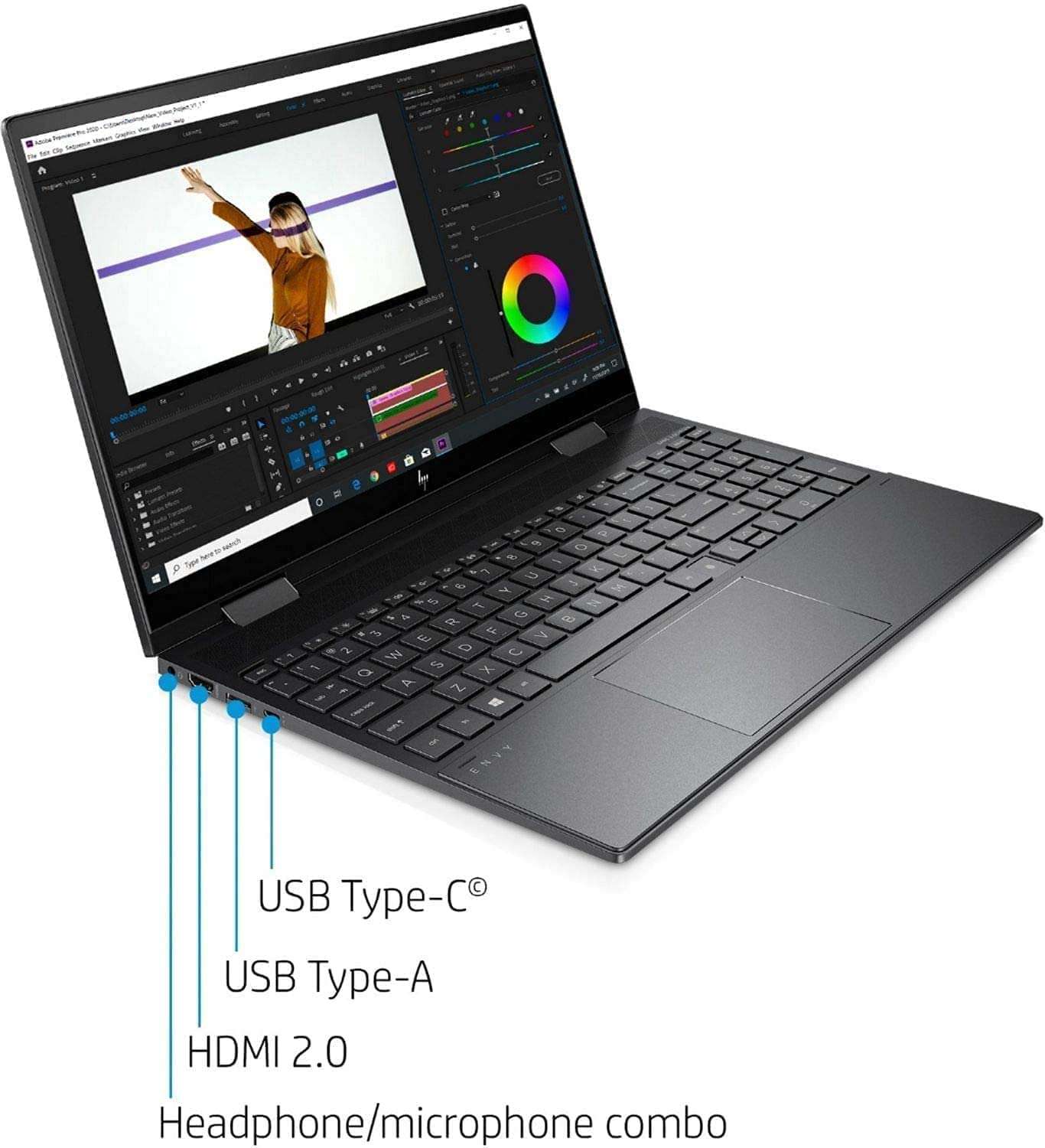 HP Envy x360 2-in-1 Laptop, 15.6” FHD IPS 100% sRGB 400nits Touch Display, 8-Cores Ryzen 7 5700U(> i5-1135G7), 14 hr Battery Life, Wi-Fi 6, Fingerprint, Webcam, Type-C (32GB RAM | 1TB PCIe SSD) 6