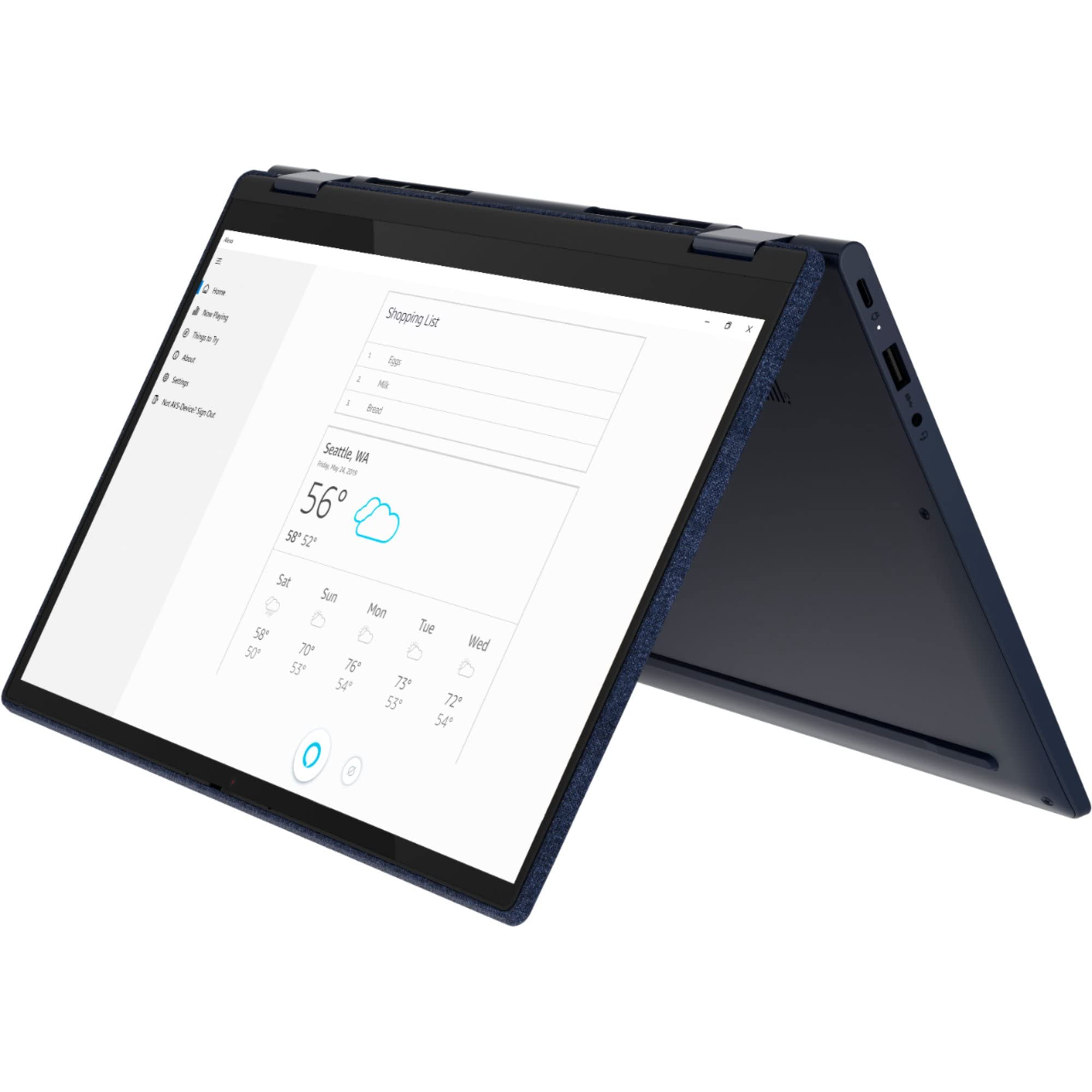 Lenovo Yoga 6 13 2-in-1 Business Laptop 13.3" FHD IPS Touchscreen (72% NTSC) AMD 8-Core Ryzen 7 5700U (Beats i7-10710U) 16GB RAM 2TB SSD Backlit Fingerprint Dolby Atmos Win11 Pro Blue + HDMI Cable 3