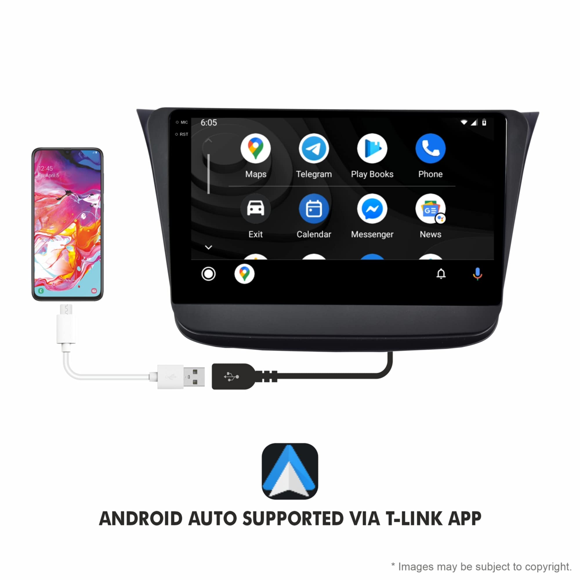 Mega Audio 9 Inches Newly Launch Advanced Android 10 System for Maruti Suzuki Wagon R with 2GB/32GB RAM & ROM with Wireless Apple Carplay and Android Auto 4