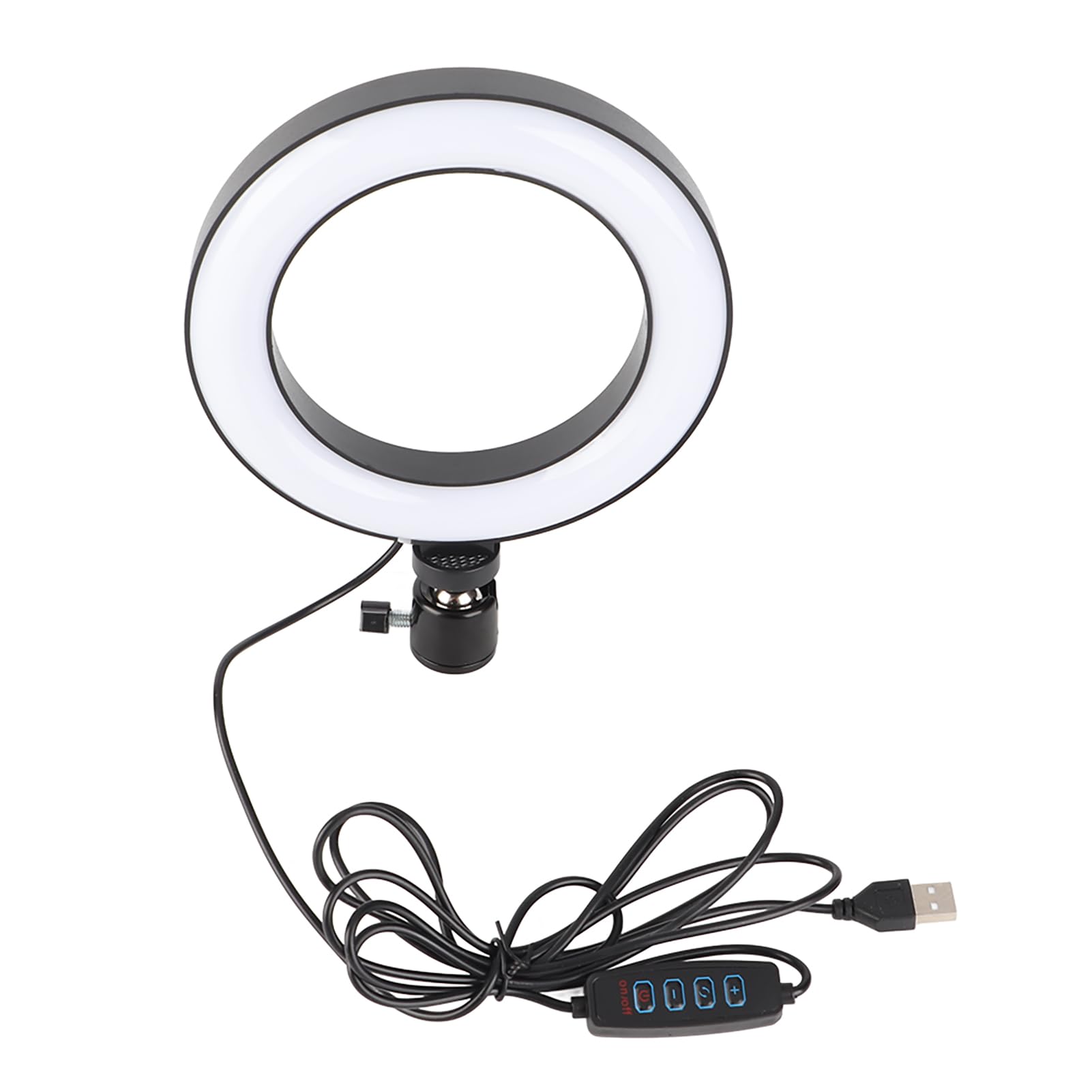 XIASABA 6 Inch LED Dimmable Ring Light Adjustable Fill Light with Ballhead Ideal for Vlog Live Video Studio Offering Three Color Temperatures Long Power Cable and Easy Installati 3