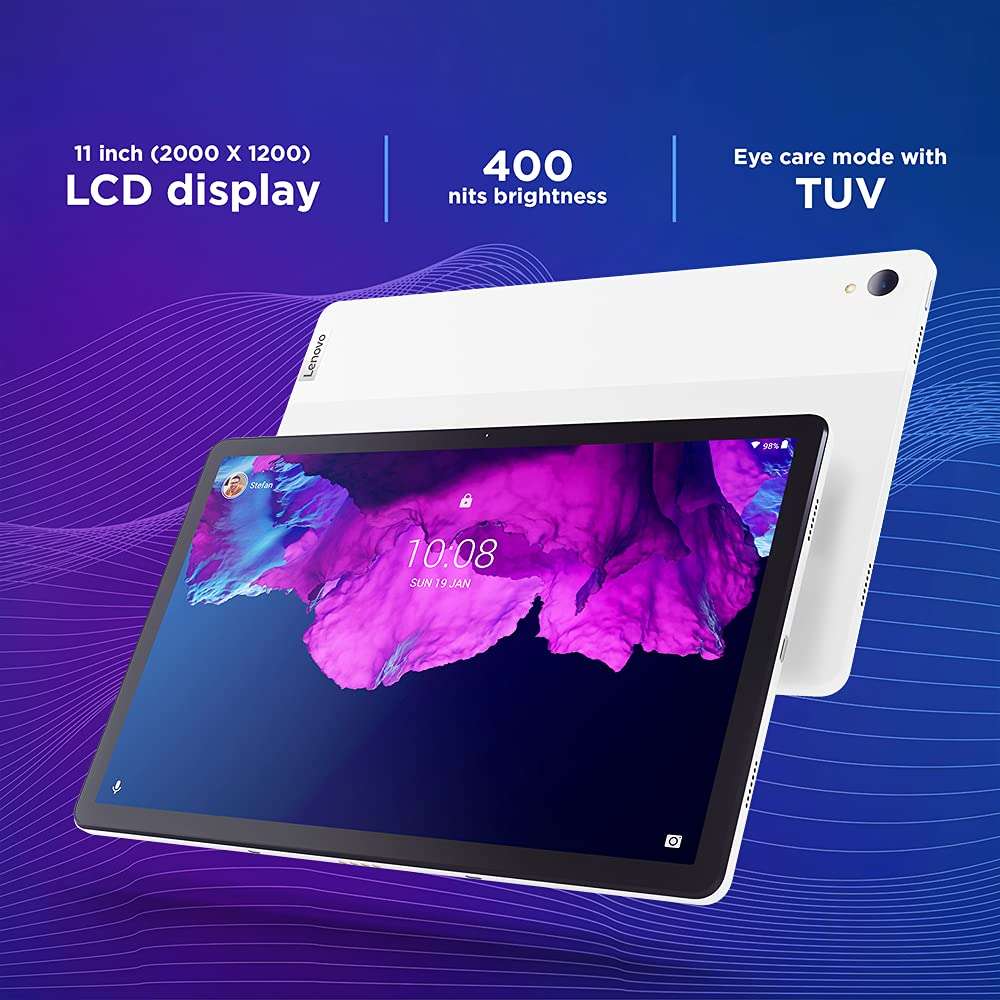Lenovo Tab P11 (11 inch / 27.94 cms, 4 GB, 128 GB, Wi-Fi + LTE, Data Only), Platinum Grey + Cover 3
