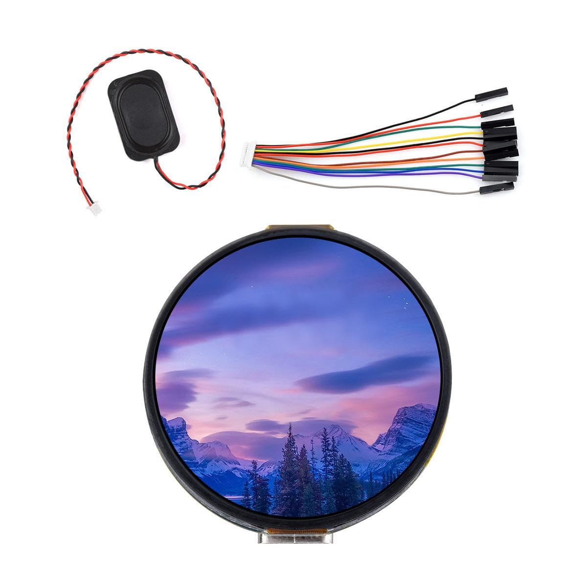 KLAYERS ESP32-C6-Touch-AMOLED-1.32 Resolution Round Touch Display Board, 1.32-inch AMOLED (466x466), Wi-F 6/Blue-T 5, Audio Codec & Low-Power Design,Integrated Audio & Power Management