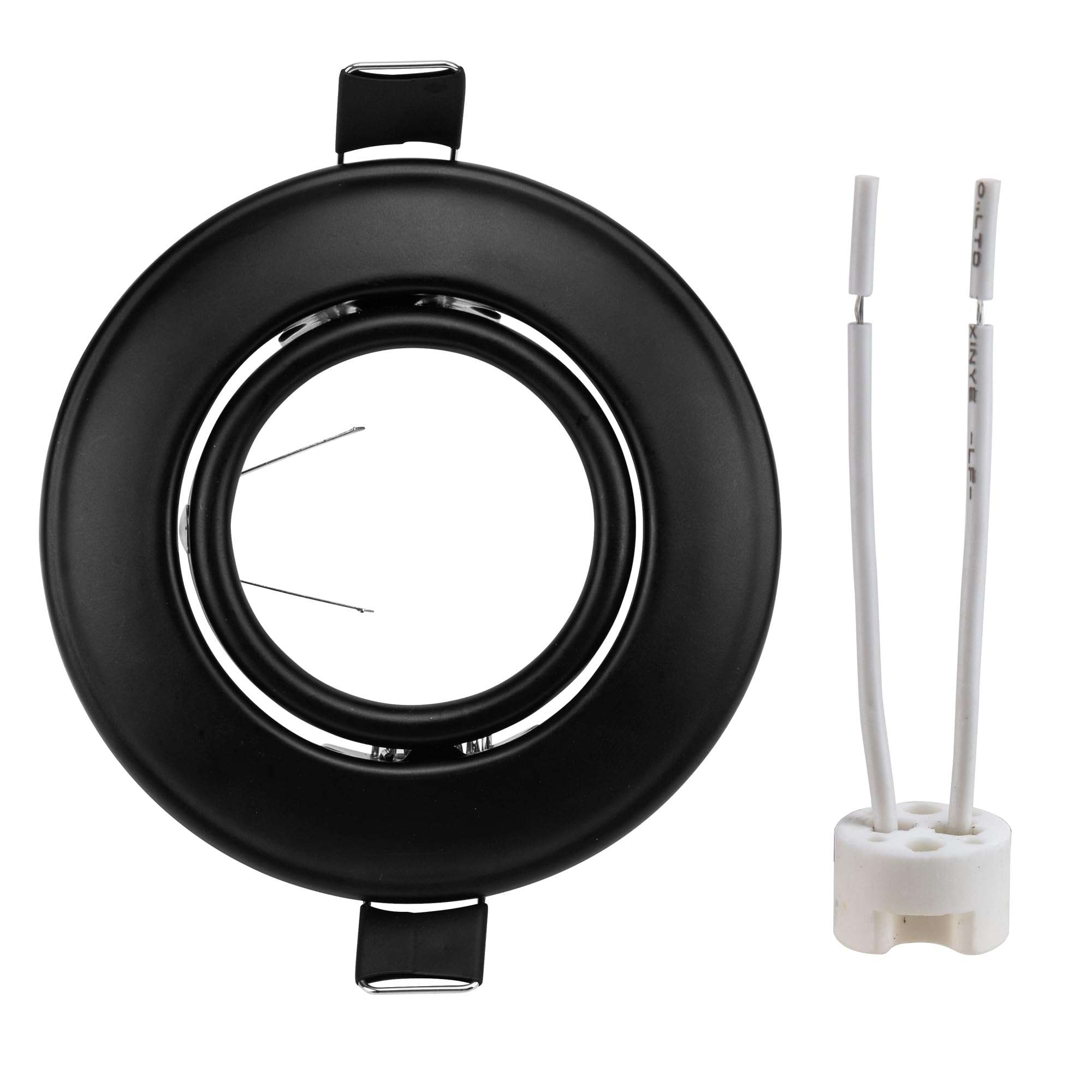 Swivel Spot Light Fixture Halogen LED MR16 Flush Mounting Bracket Bulb Holder MR16 Bathroom Under Cabinet Counter Housing Recessed Lighting GU5.3 Socket Wiring Dimmable (Matte Black) Pack of 10 6