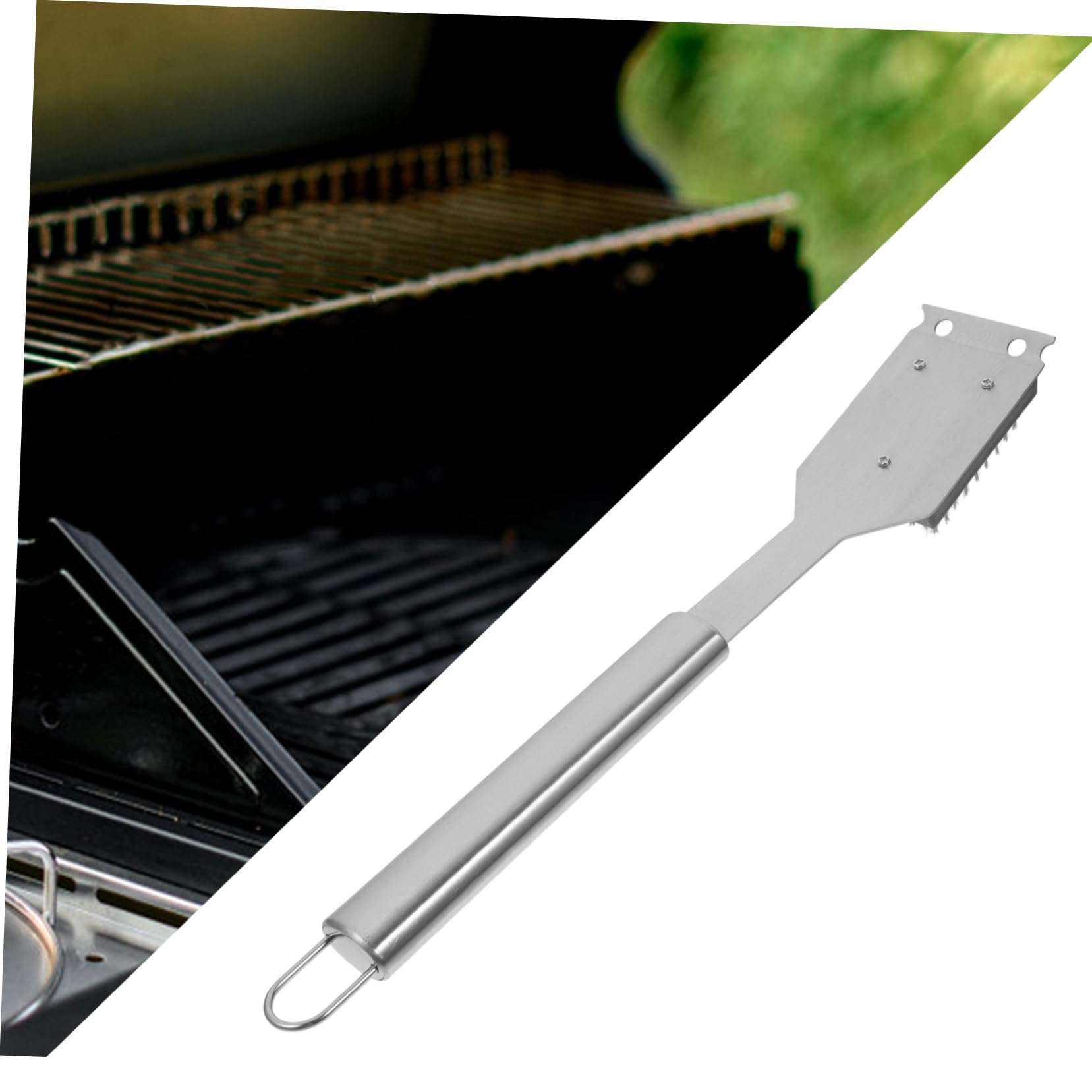 BESPORTBLE Set Cleaning Brush Grills Scrapers Accessories Grilling Barbecue Grill Brush Charcoal Scrubber Barbecues Barbeque Scrapper Tool Grill Cleaner Outdoor for Silver Stainless Steel 4