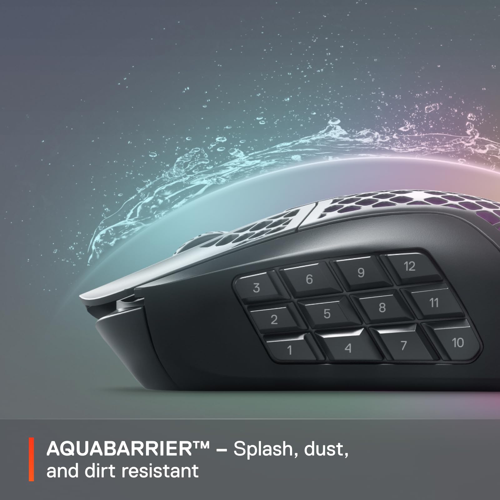 SteelSeries Aerox 9 Wireless - Holey RGB Gaming Mouse - Ultra-lightweight Water Resistant Design - 18 Buttons – Bluetooth/2.4 GHz - 18K DPI TrueMove Air Optical Sensor 5