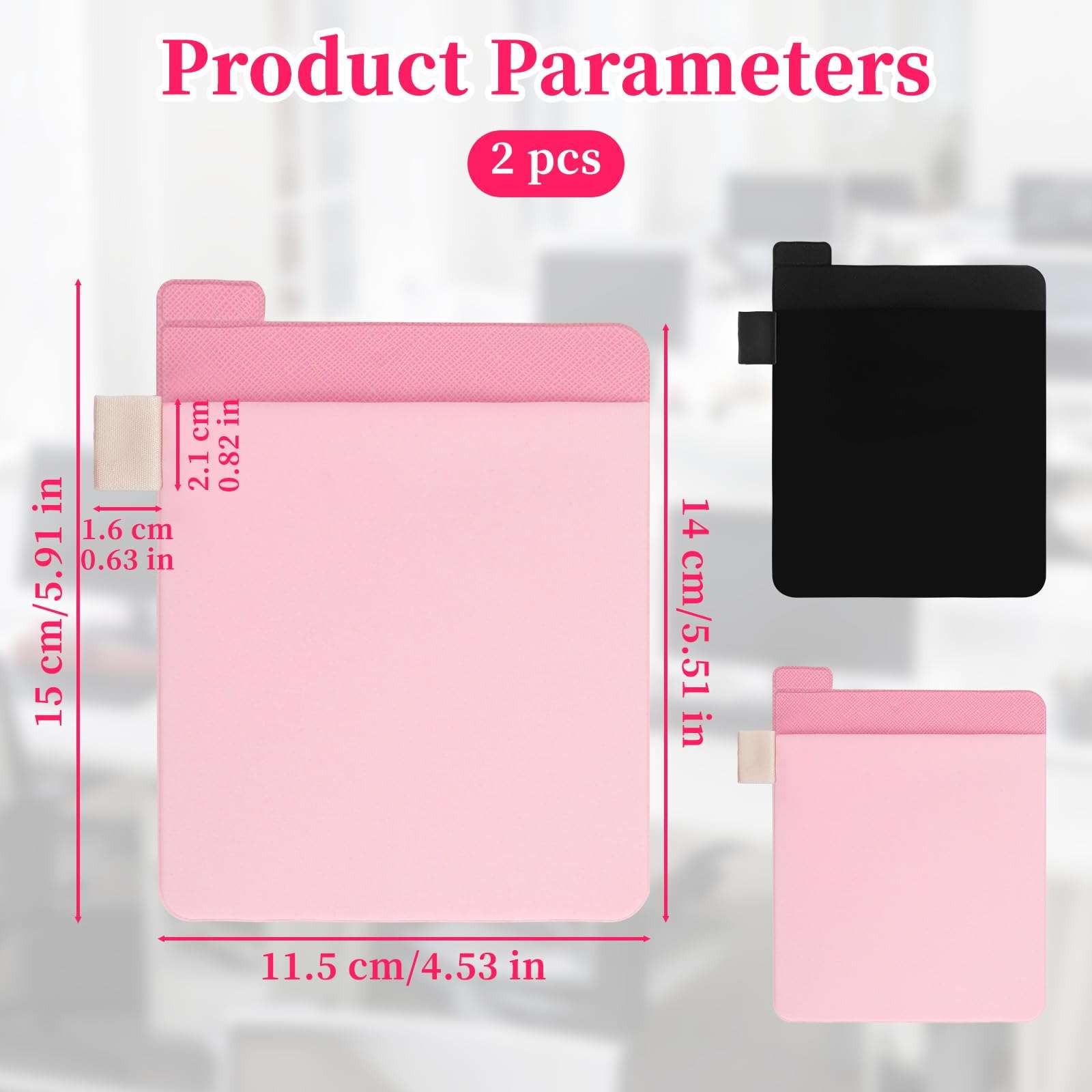 Portable Hard Drive Sleeve for Laptop, 2 pcs Stick-on Mouse Pouch,Adhesive Pouch Holder for Computer Accessories, Reusable Mouse Headset Storage Bag for Portable External USB Cable,Mouse 3