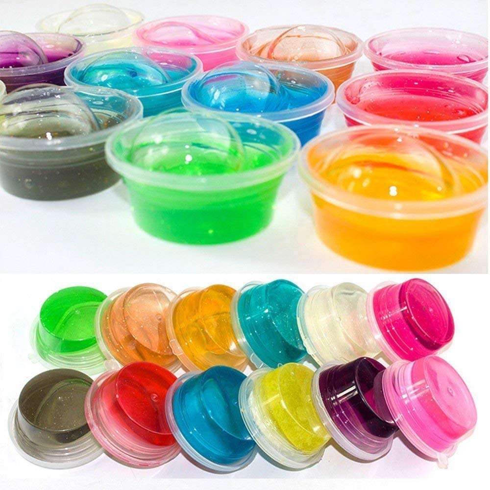 AMTRIX Multicolor Scented DIY Magic Toy Slimy Slime Clay Gel Jelly Putty Set kit Toy for Boys Girls Kids Slime(Pack of 12) 6