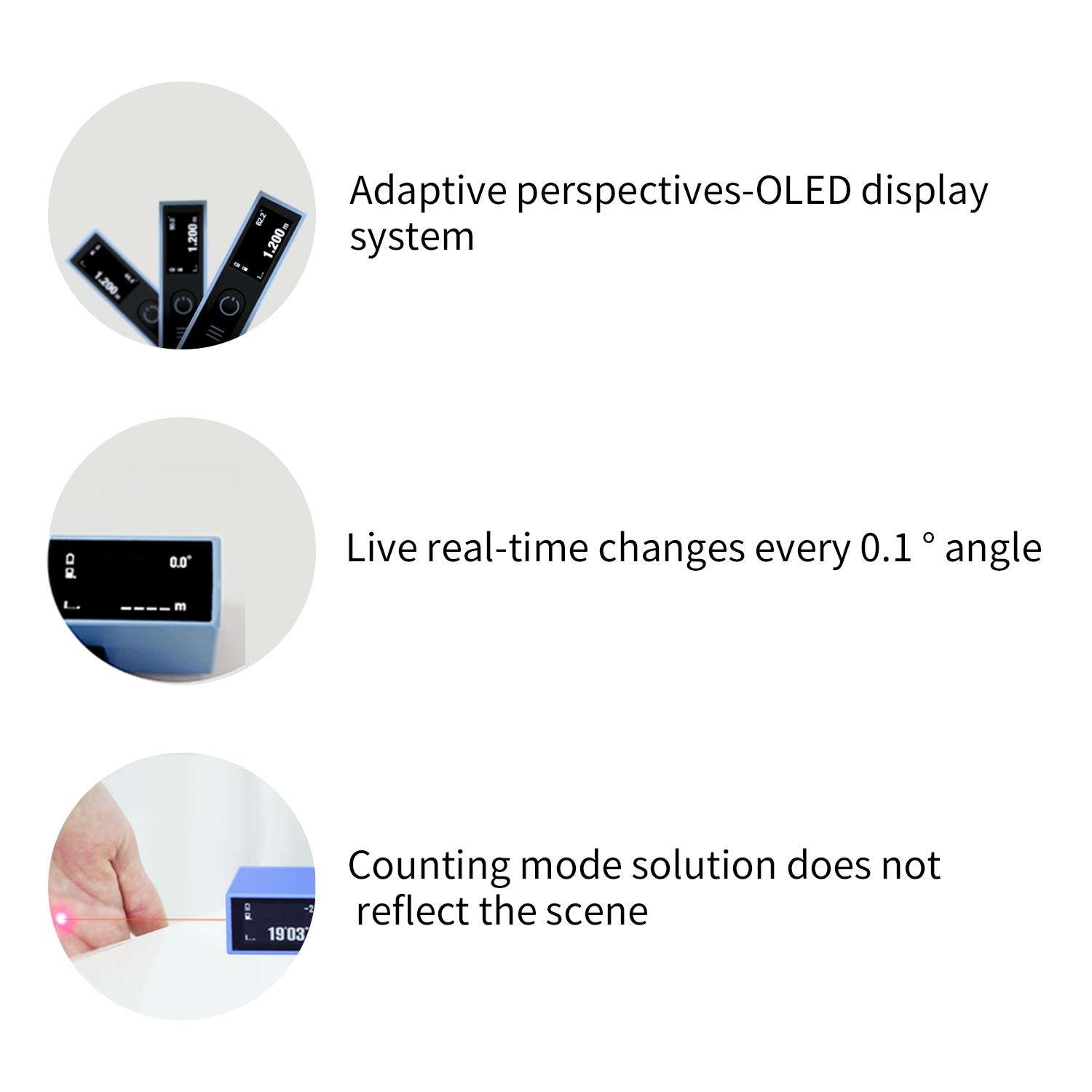 MyAntenna KIWI P1s Laser Distance Measure 130Ft Multi-Function Digital Mini Laser Distance Meter Tool with Smart Switch 5