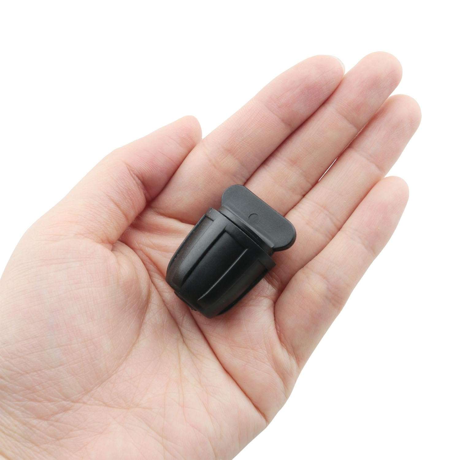 HJGarden 10PCS Black Drip Irrigation End Plug Fittings Drip Line Parts Irrigation End Closure with Locked Nuts for Garden Lawn Sprinkler Systems 6