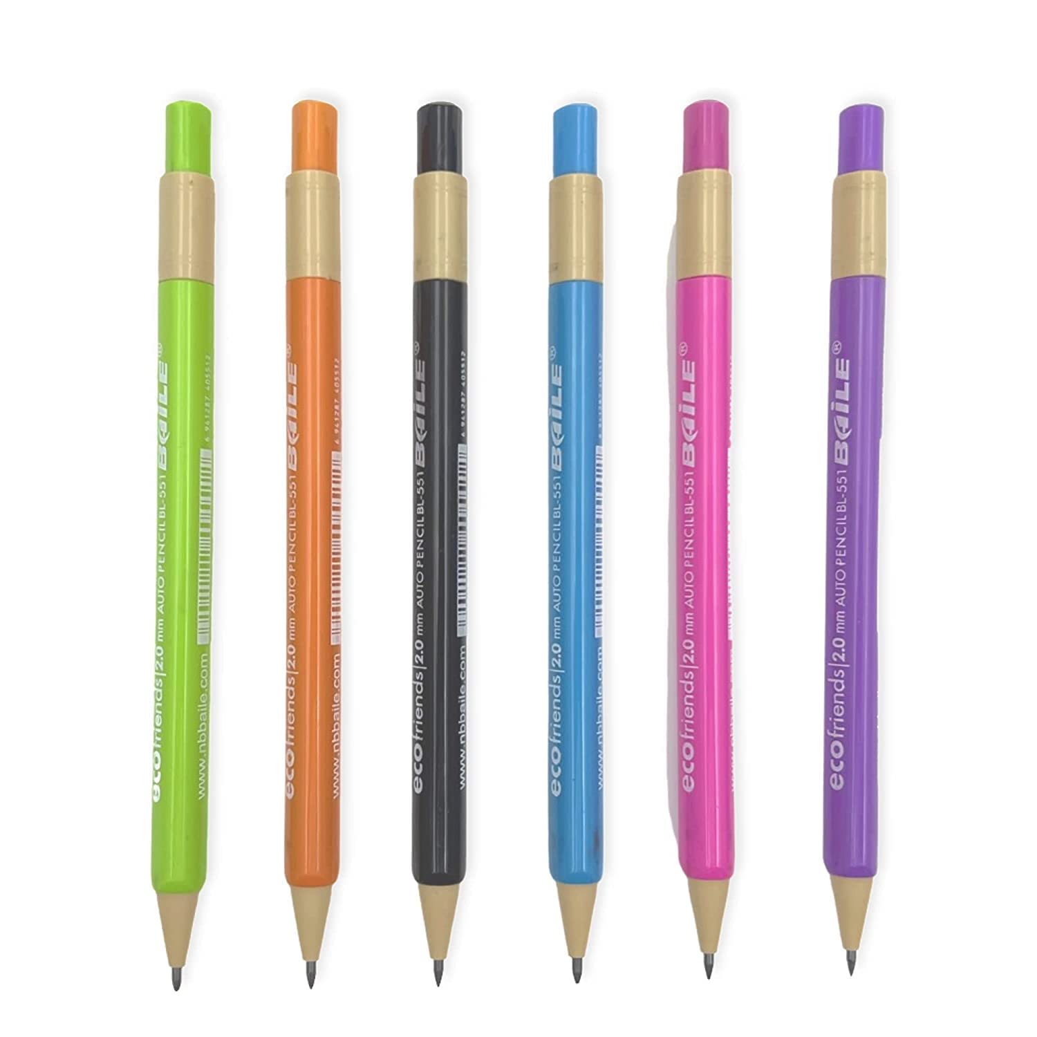 Baile 0.7mm automatic pencils mechanical pencil propelling pencil 0.7mm auto pencil Drawing pen COLOUR MAY VERY PACK OF (48) 1
