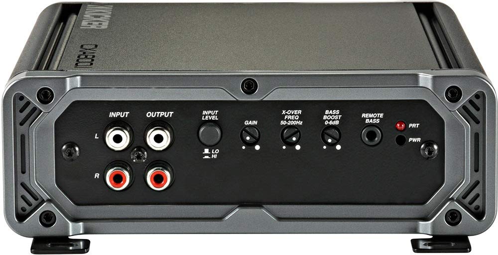 KICKER Subwoofer and Amp Package of 3 Items - 10" CompQ 1600 Watt Sub, Class D Monoblock Amplifier, and Power 4AWG Wiring Kit 51CWQ102+46CXA800.1T+46PK4 6