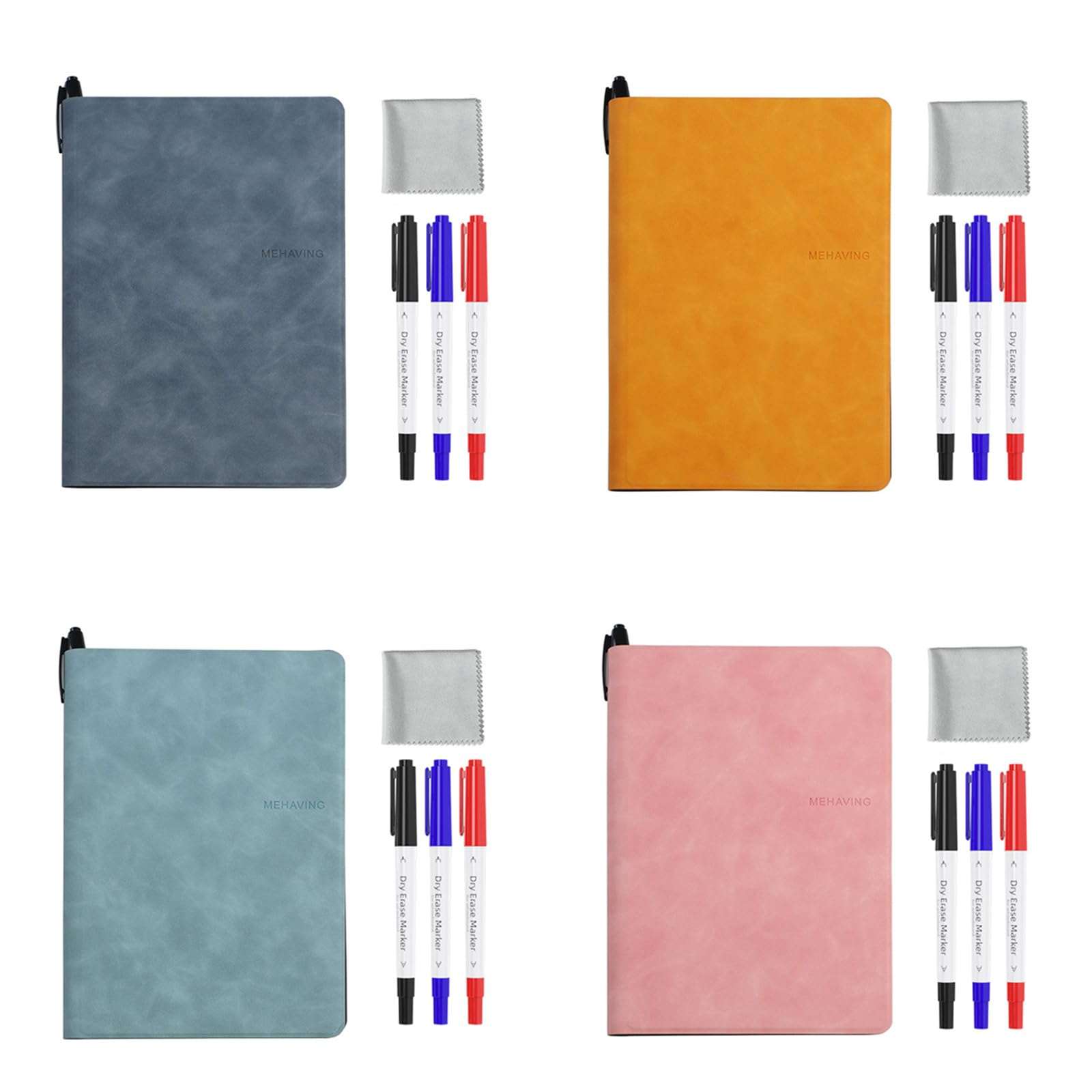 Double-Side Magnetic Board Notebook with Erasable Marker Portable Writing Board for Office Meeting Writing Drawing 6