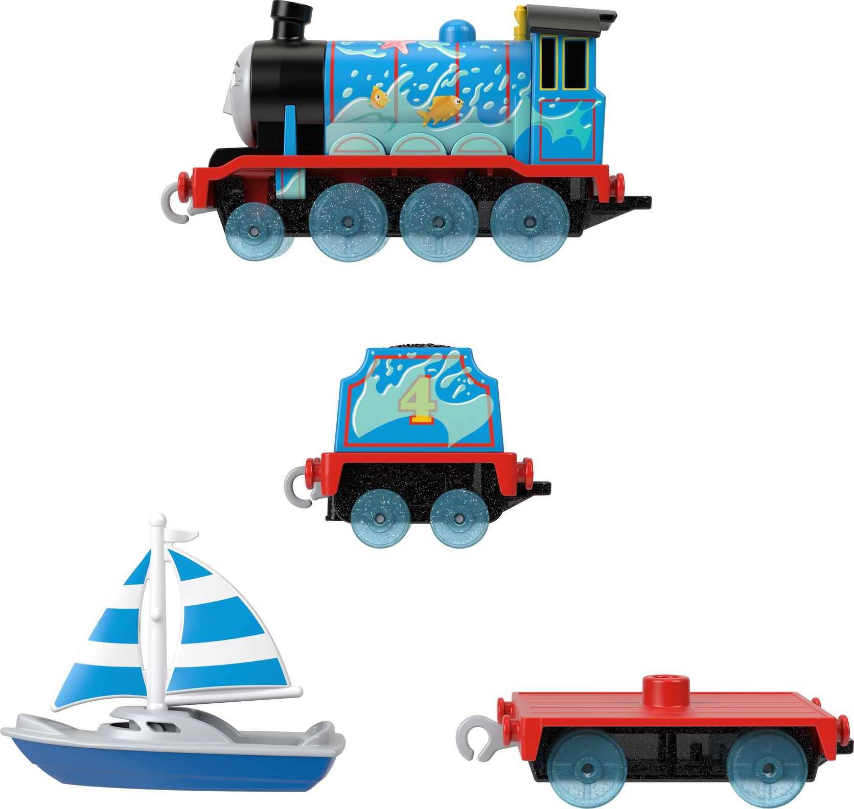 Thomas & Friends Diecast Toy Train Gordon Sets Sail Push-Along Engine with Boat Cargo for Preschool Kids Ages 3+ Years 4