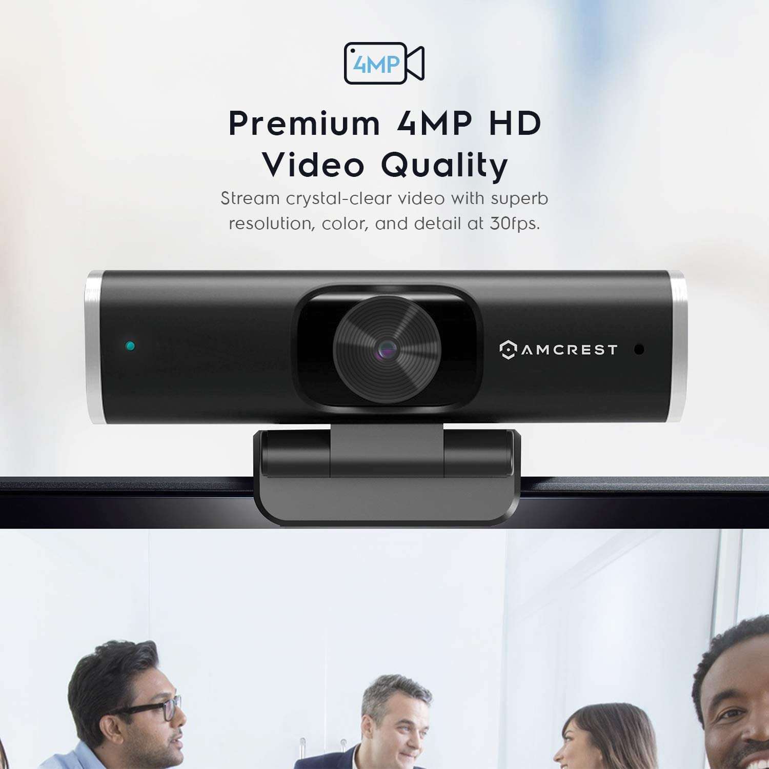 Amcrest 4-Megapixel Webcam w/Microphone & Privacy Cover, Web Cam USB Camera, Computer HD Streaming Webcam for PC Desktop & Laptop w/Mic, Wide Angle Lens & Large Sensor for Superior Low Light (AWC496) 5