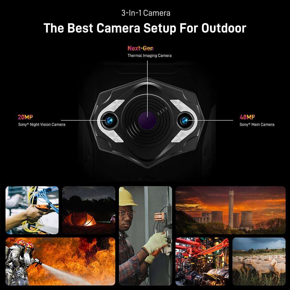 DOOGEE S98 Pro Rugged Smartphone Unlocked, Thermal Imaging Camera Android 12 MTK G96 8GB+256GB IP68 Waterproof Smartphone, 48MP Camera+20MP Night Vision Camera, 6.3"FHD+ Screen 6000mAh 4G Rugged Phone 2