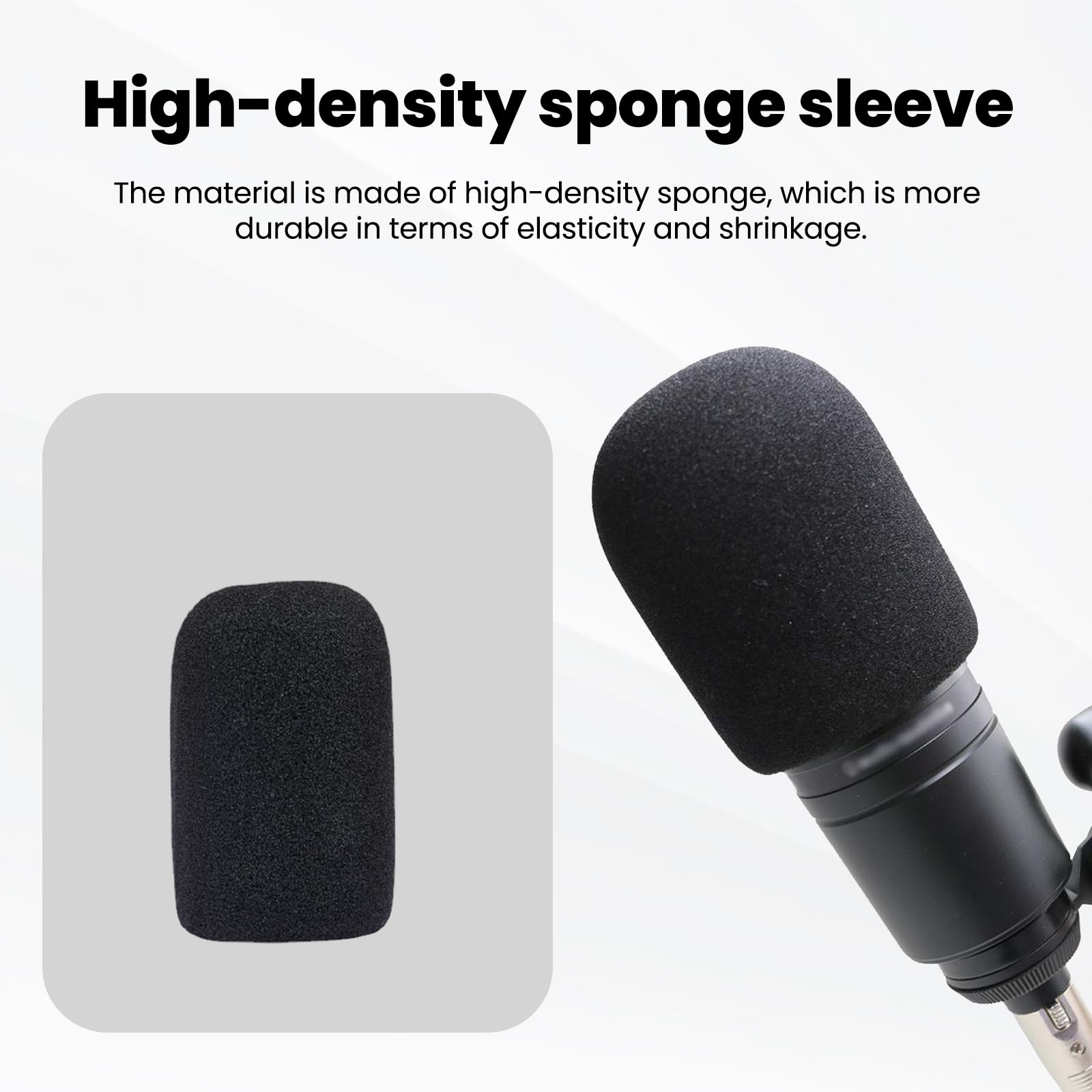 2-Pack Foam Windscreen Compatible with Audio-Technica ATR2500X/AT-4040/AT2020/ATR2500/AT2035 Microphones Pop Filter & Windshield 5