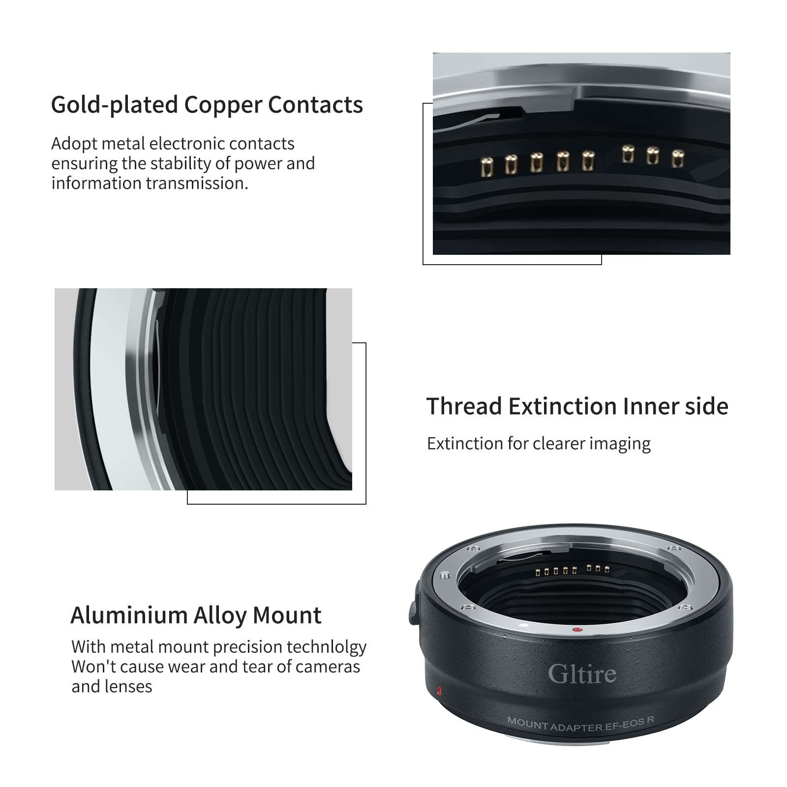 EF-EOS R Lens Mount Adapter for Canon EF/EF-S Lenses Compatible with EOS R/RP/R5/R6/R7/R10 Cameras 5