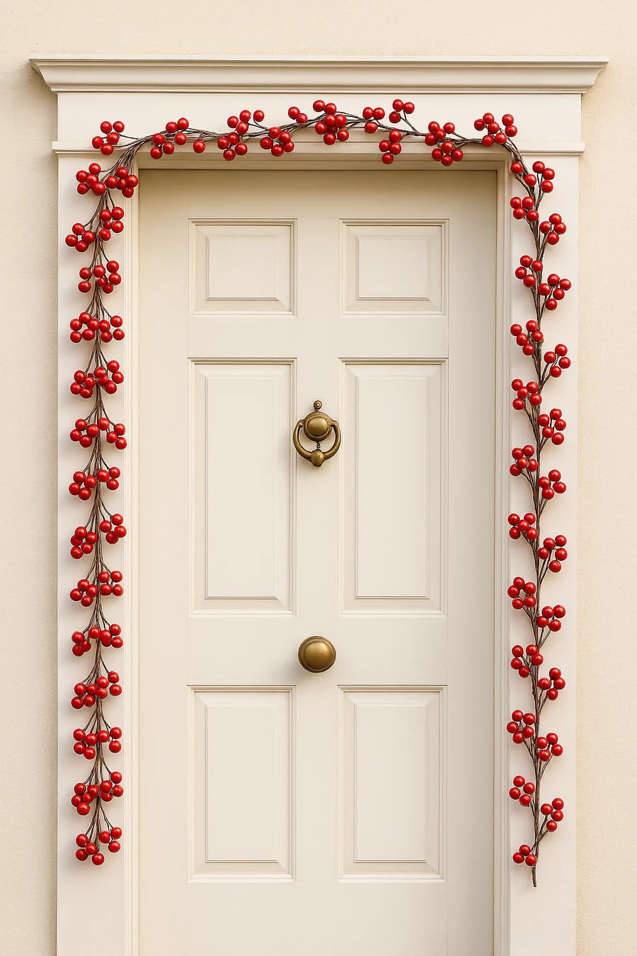 Red Berry Christmas Garland | Flexible Festive Hanging Décor | 210cm Holiday Decoration for Home, Parties & Events 6