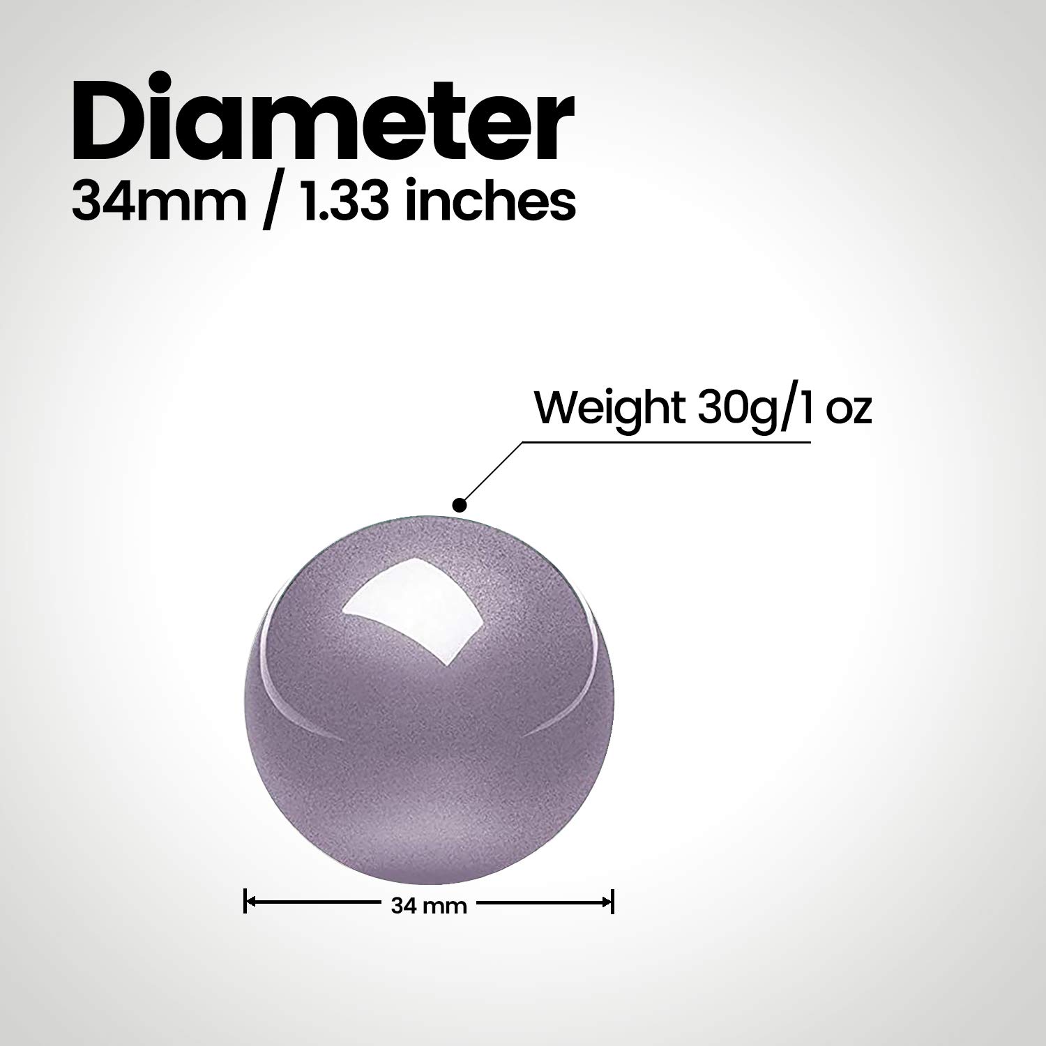 Perixx PERIPRO-303 GLV Small Trackball, 1.34 Inches Replacement Ball for PERIMICE and M570, Glossy Lavender 3