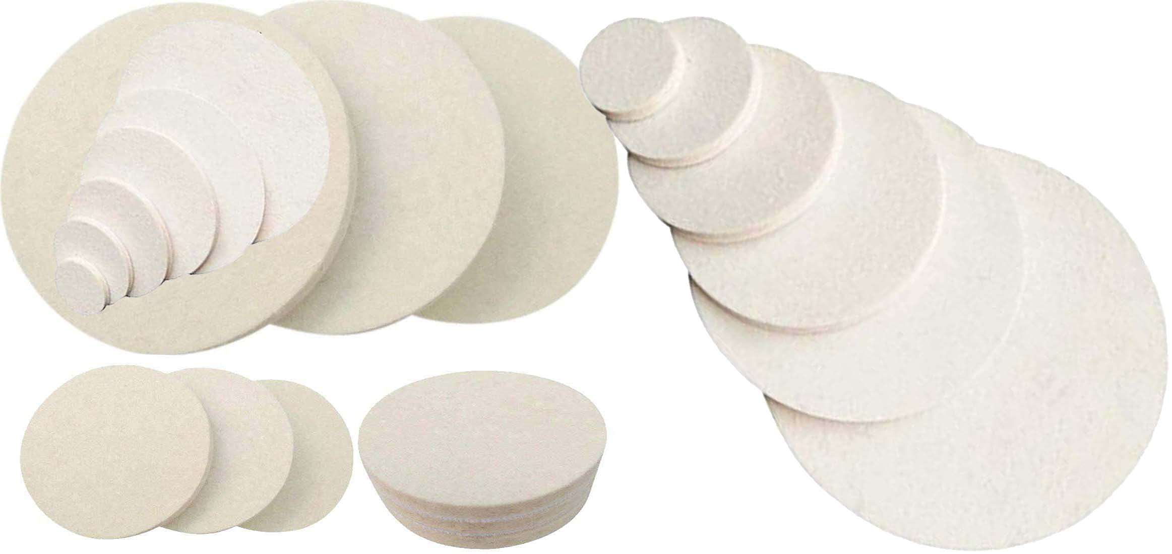 DIY Crafts 15 Pcs, 2" inch Felt Pad Only, Gross Polishing Buffing Pad Kit Car Polisher M10/14 Drill Adapter Car Polish Sponge Wheel Kit Car Wash Cleani(15 Pcs, 2" inch Felt Pad Only) 6