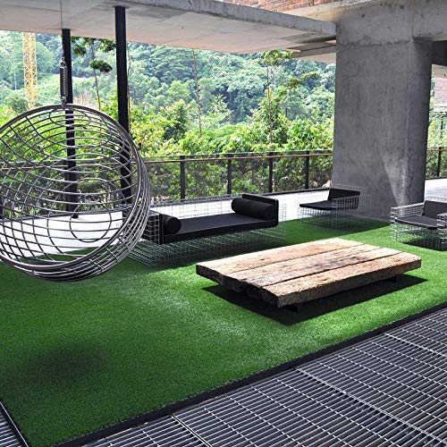 STK Natural Looking Green Grass Mat for Balcony, Lawn, Door, Lobby, Bedroom, Office OR Decoration, Size 2 X 5 Feet in High Density and Easy to Cut 3