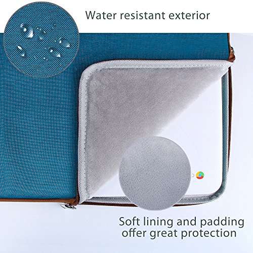 ProCase Laptop Sleeve Case, 13 inch Laptop Bag Compatible with MacBook HP Dell Lenovo ASUS Chromebook -Teal 4
