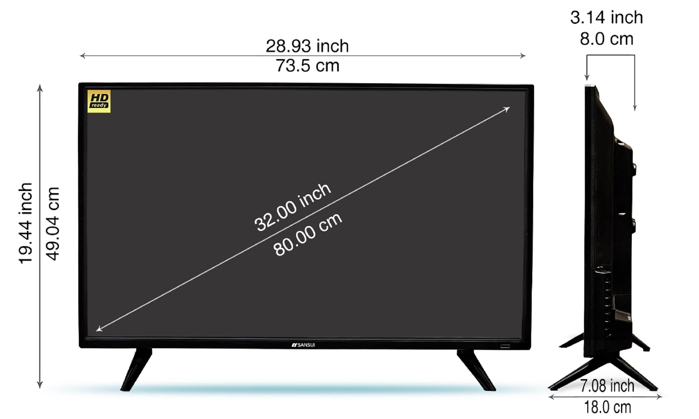 Sansui 80 cm (32 Inches) HD Ready LED TV JSY32NSHD (Black) 6