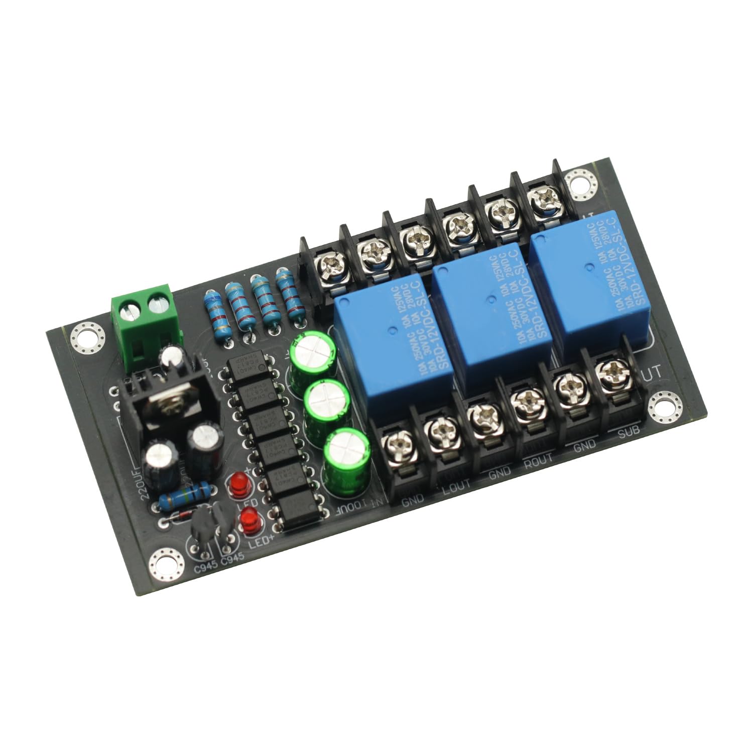 300W 2.1 Channel Class D Digital Amplifier Speaker Protection Board Relay Protection Module Boot Delay DC Protect 5