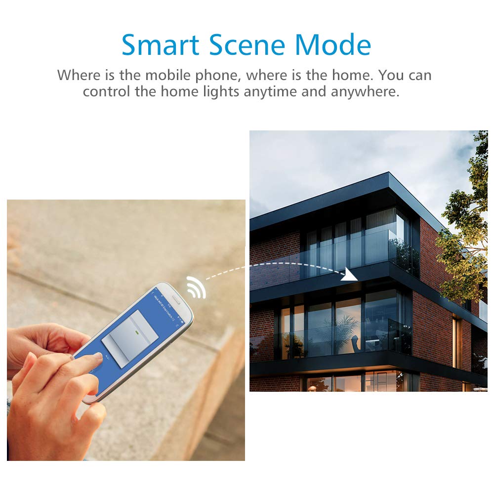 Smart WiFi RF Switch Wireless Relay Module eMylo Remote Control Light Switches 1 Channel 220V Home Automation Outlet Timer 433Mhz Compatible with Alexa/Google Home Assistant Via iPhone Android 4