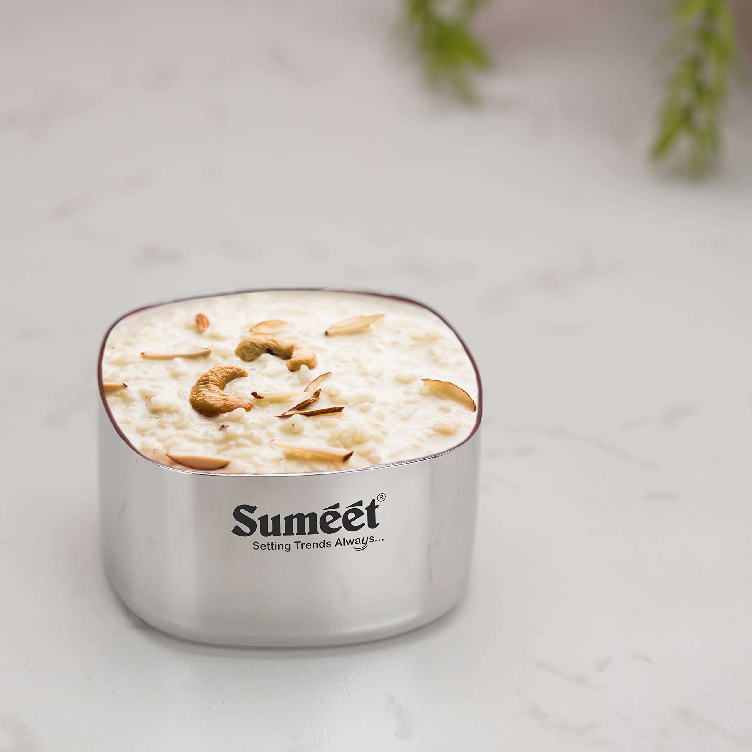 Sumeet Heavy Gauge Stainless Steel Square Bowl/Wati/Katori with Mirror Finish – 7cm Dia, set of 6pc, 200ML Each - Silver 4