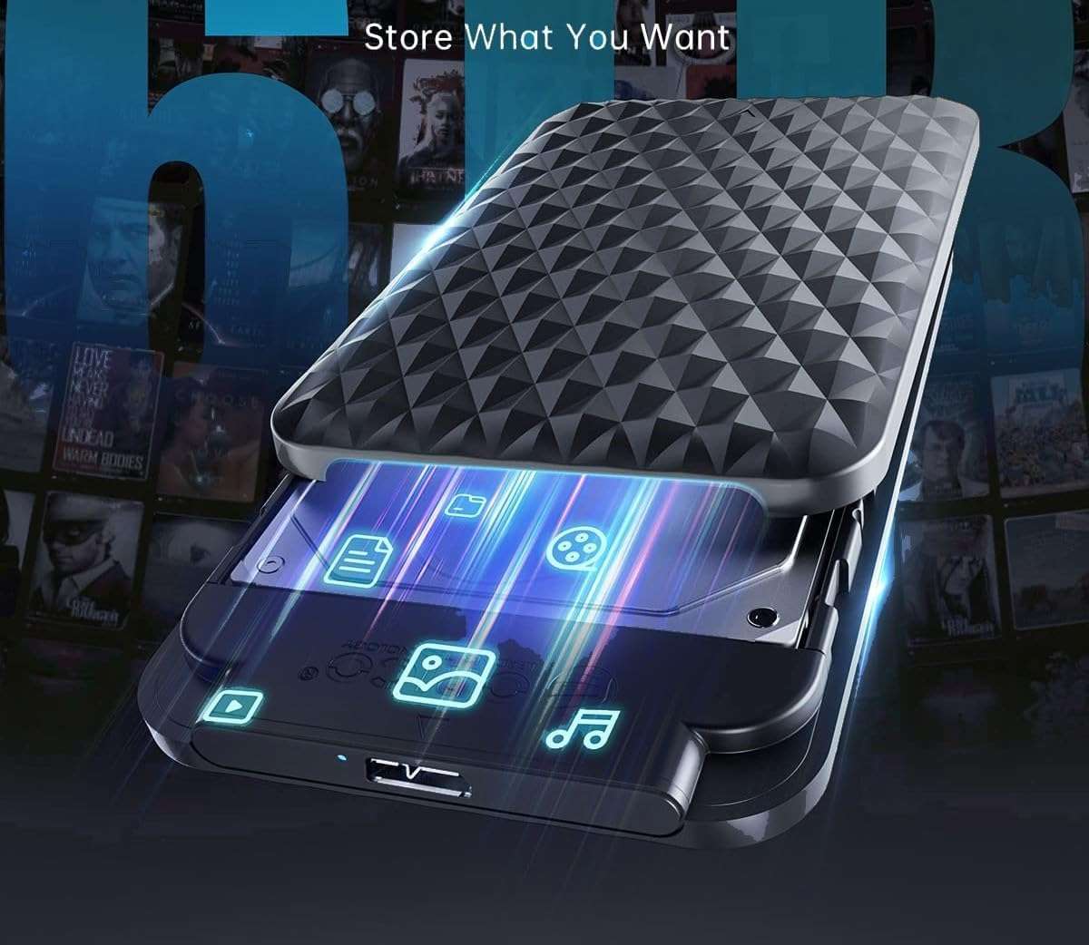 250GB Portable External Hard Disk - USB 3.0 HDD for Windows, Mac, and Linux - High-Speed Data Transfer, Compact and Durable - Plug and Play Backup Storage.(250 GB) 4