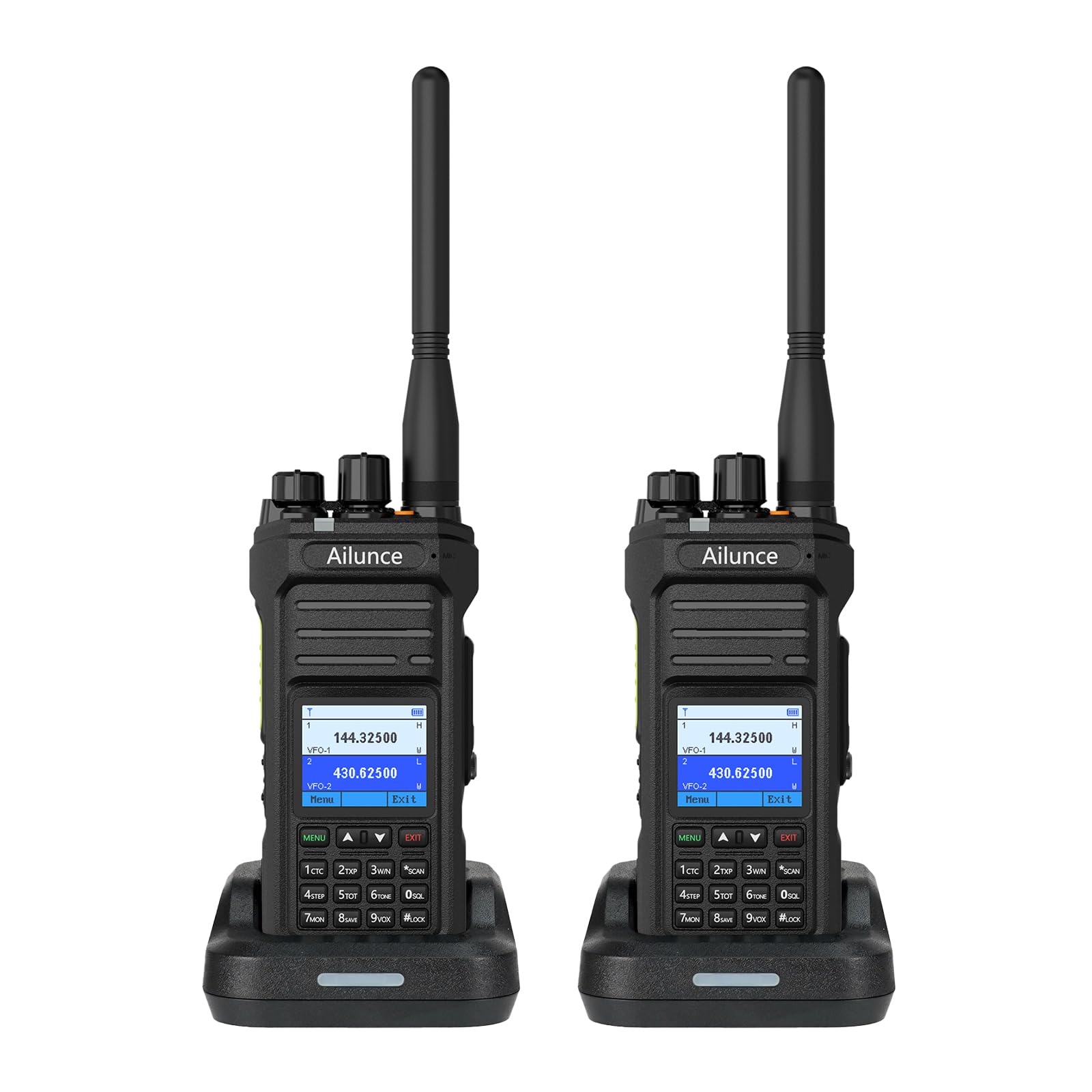 Retevis Ailunce HA1UV Ham Radio Handheld,Dual Band Radio with Cable,IP67 Waterproof,USB-C Charging,2800mAh Battery,NOAA,Emergency Alarm,Long Range Handheld Transceiver for Camping Adventures(2 Pack)