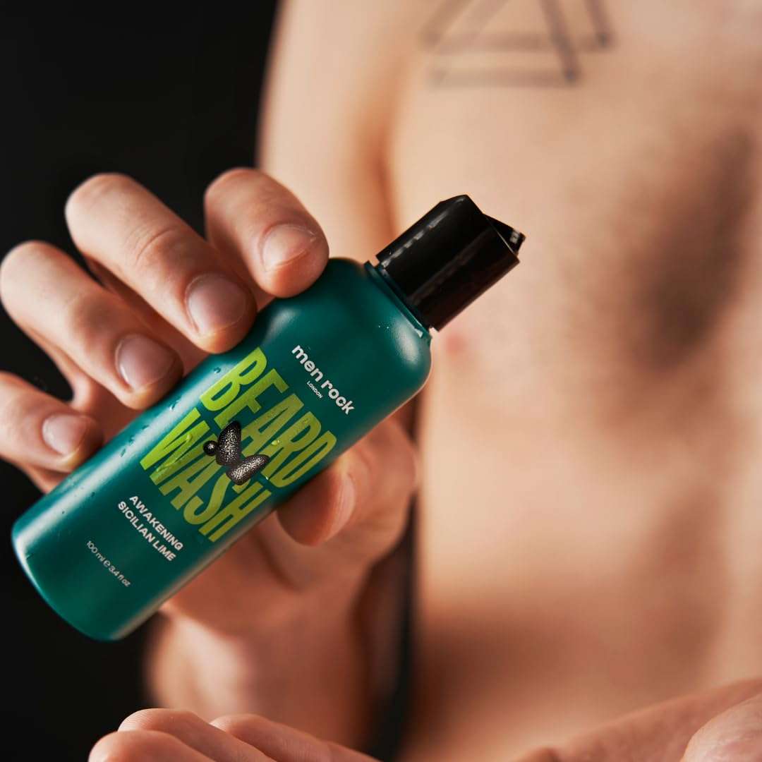 en Rock Beard Care Gift Set – Includes Beard Wash, Beard Balm, and Beard Oil – Sicilian Lime & Caffeine Fragrance, 2 x 100ml & 1 x 30ml 5