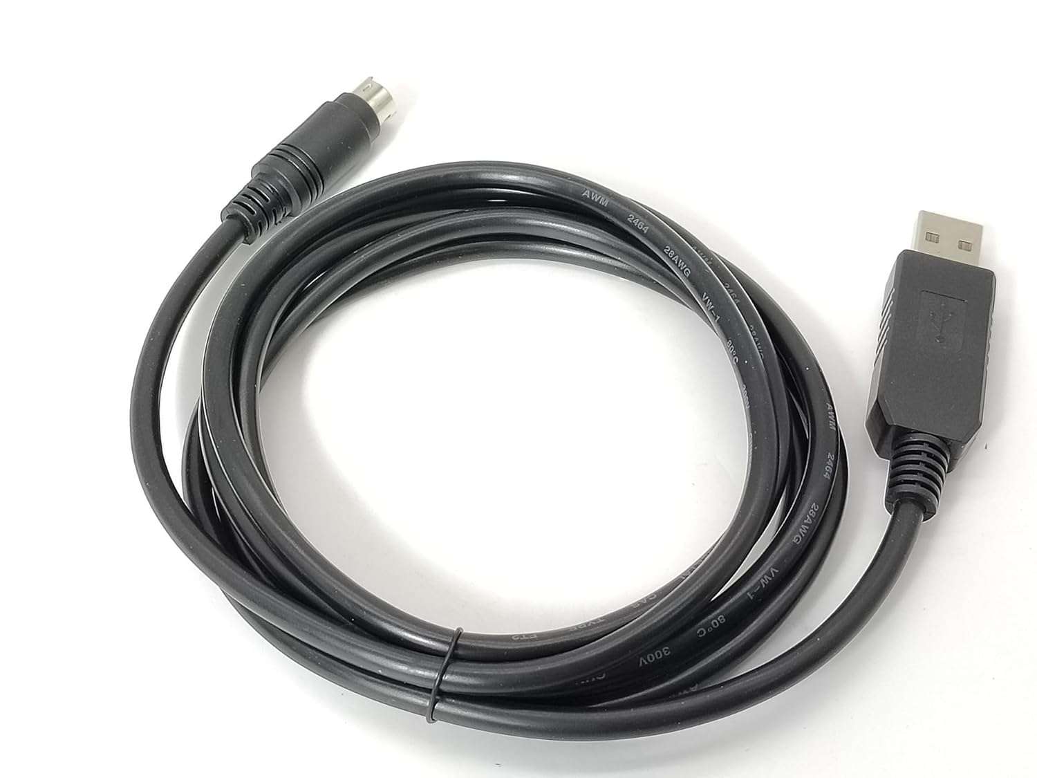 Pidwaok FT232RL USB to Mini DIN 6-Pin RS232 Programming Cable, 1.8M Serial Communication Cable for L-S (L-G) PLC XGB-XBC XGK XEC Series 6