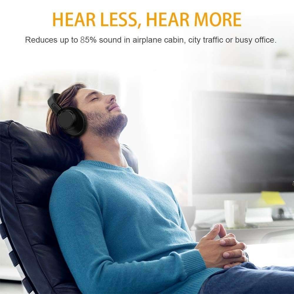On-Ear Headphones Wireless Bluetooth Foldable Lightweight Headset Wired/Wireless Overhead Headphones with Microphone Over-Ear Bluetooth Headphones Noise Canceling Deep Bass for Home Office Cellphone 2