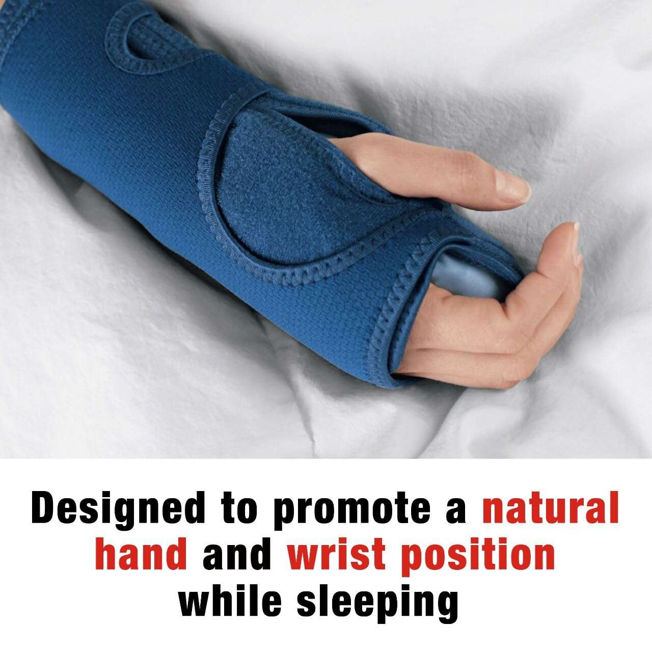ACE Night Wrist Sleep Support, Adjustable, Blue, Helps Provide Relief from Symptoms of Carpal Tunnel Syndrome, and other Wrist Injuries 5