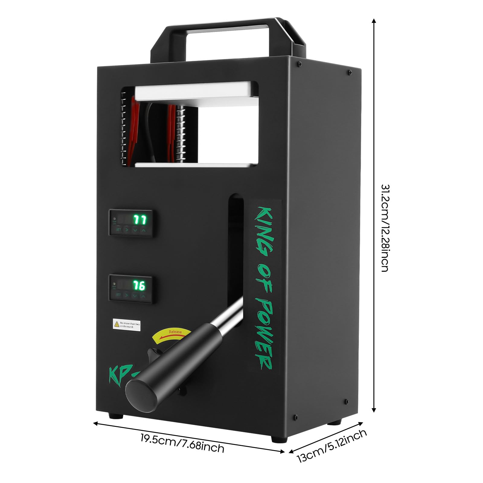 Hydraulic Heat Press Machine,300W Universal 4 Ton Hydraulic Heat Press Machine with Led Displays,8818.49 Lbs High Pressure,Manual Heat Press Machines for Home Extraction of Vegetable Oils, Stamping 3