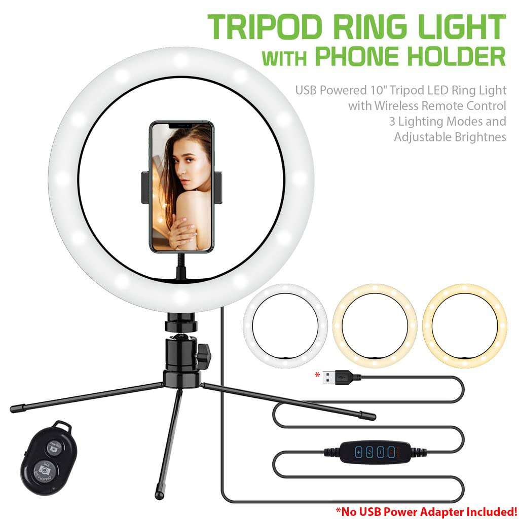 Bright Selfie Ring Tri-Color Light Compatible with Your Micromax EG111 10 Inch with Remote for Live Stream/Makeup/YouTube/TikTok/Video/Filming (Dimmable/Adjustable) 6