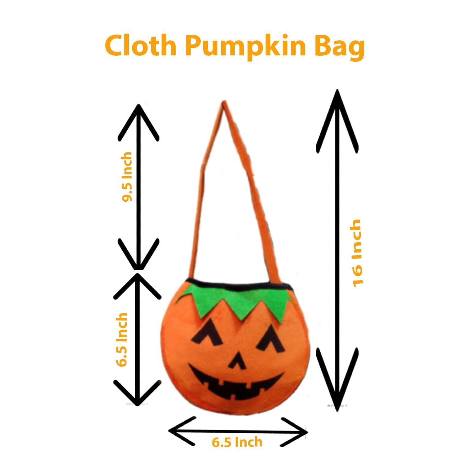 Baby & Sons Halloween Black Cap and Halloween Pumpkin Bag for Kids Halloween Party Cosplay Costumes For Boys and Girls 5
